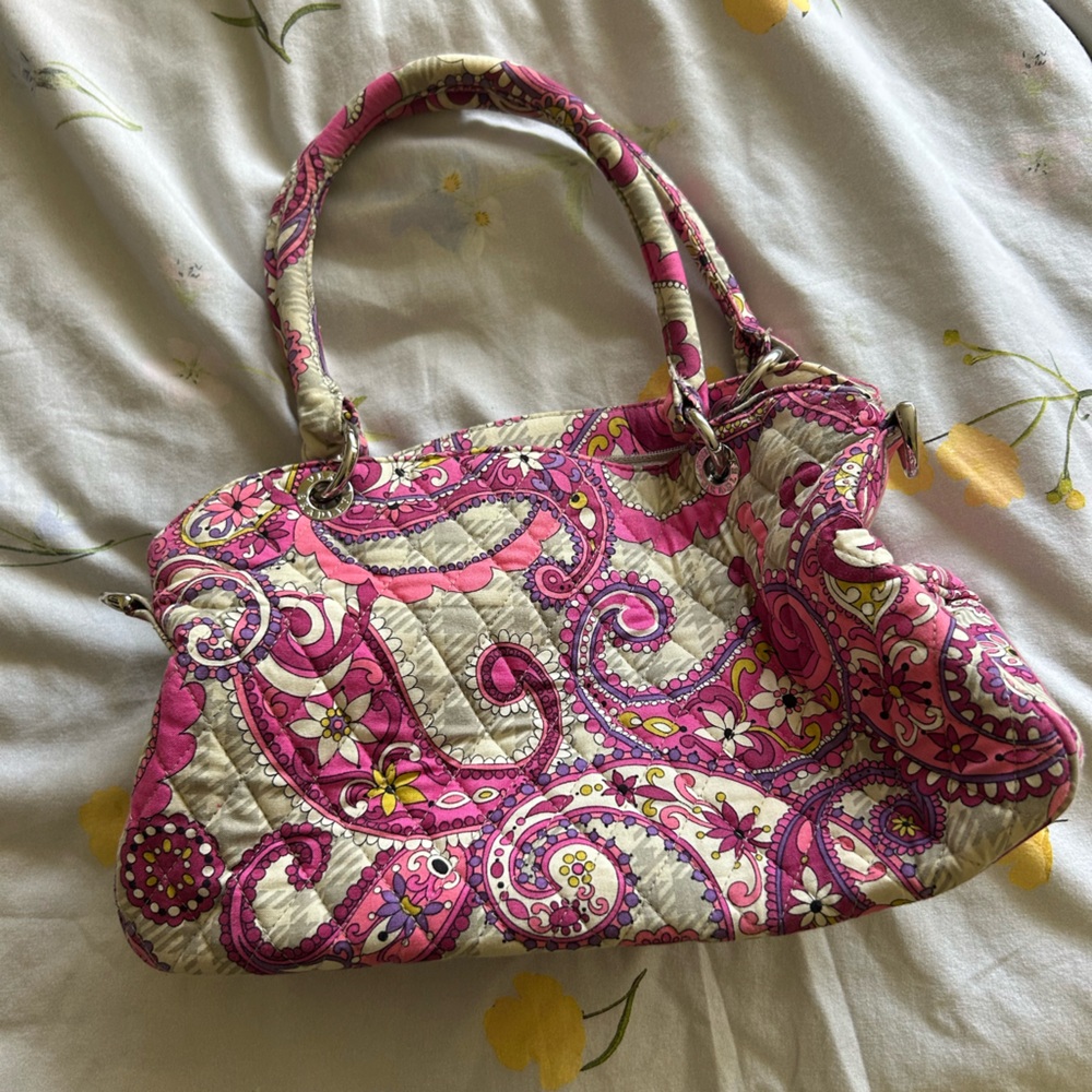Vera Bradley Quilted Pink Paisley Tote Bag